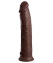 Реалистичный фаллоимитатор King Cock Ellite Dual Density 28 см коричневый
