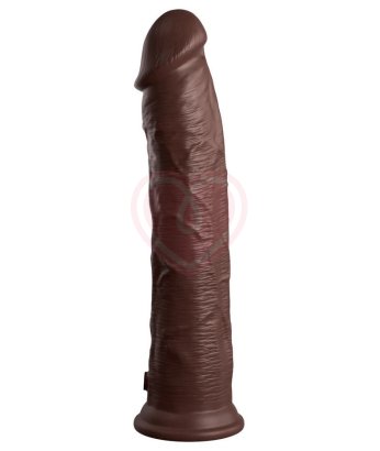 Реалистичный фаллоимитатор King Cock Ellite Dual Density 28 см коричневый