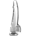 Гладкий гелевый фаллоимитатор с мошонкой King Cock Clear 19 см прозрачный