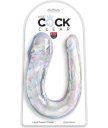 Двухсторонний фаллоимитатор King Cock Clear Double Trouble Large прозрачный