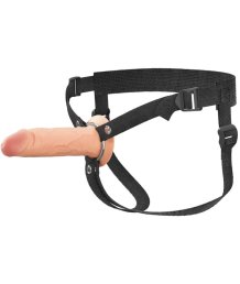 Фаллопротез Hollow Silicone Strap-On 15 см телесный