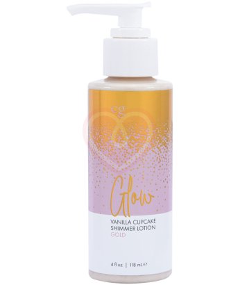 Мерцающий лосьон для тела CG Glow Vanilla Cupcake Shimmer Lotion с золотыми блестками и запахом ванильных кексов 118 мл