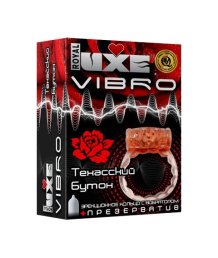 Комплект презерватив и виброкольцо Luxe Vibro Техасский бутон 1 шт