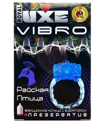 Комплект презерватив и виброкольцо Luxe Vibro Райская птица 1 шт