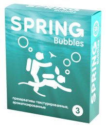 Презервативы Spring Bubbles с пупырышками 3 шт