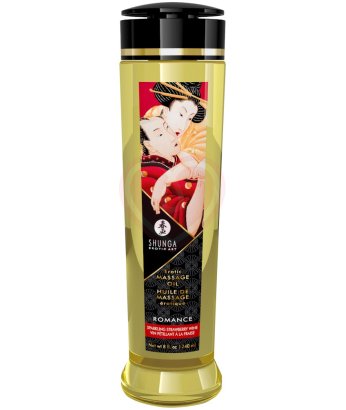 Массажное масло Shunga Romance с ароматом клубники и шампанского 240 мл