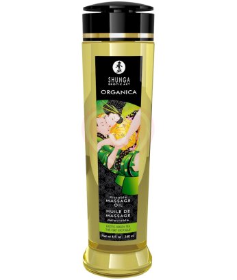 Органическое массажное масло Shunga Organica с ароматом зелёного чая 240 мл