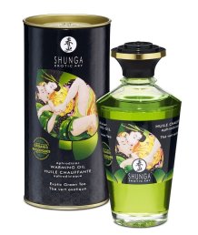 Съедобное органическое согревающее масло Shunga Organica Зелёный чай 100 мл
