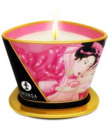 Массажное аромамасло в виде свечи Shunga Rose Petals Лепесток Розы 170 мл
