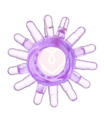 Кольцо эрекционное Toyfa Love Ring с усиками фиолетовое