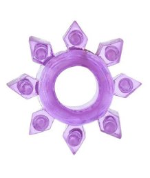 Кольцо эрекционное Toyfa Love Ring снежинка фиолетовое