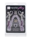 Зажимы на соски с цепочкой Nipple Play Purple Chain