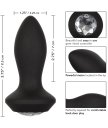 Анальная пробка с кристаллом и вибрацией Power Gem Vibrating Petite Crystal Probe черная