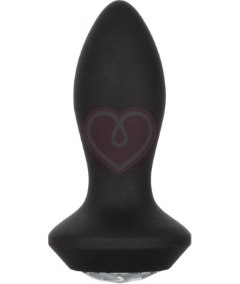 Анальная пробка с кристаллом и вибрацией Power Gem Vibrating Petite Crystal Probe черная