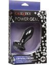 Анальная пробка с кристаллом и вибрацией Power Gem Vibrating Petite Crystal Probe черная