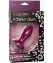 Анальная пробка с кристаллом и вибрацией Power Gem Vibrating Petite Crystal Probe розовая