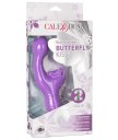 Вибратор с клиторальным стимулятором-бабочкой Butterfly Kiss фиолетовый