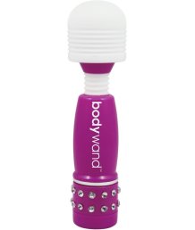 Мини-массажер с кристаллами BodyWand Neon Edition фиолетовый