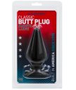 Пробка анальная большая Butt Plugs Smooth Classic Large чёрная