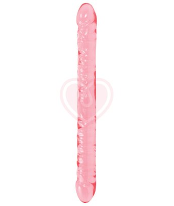 Двухсторонний фаллоимитатор Crystal Jellies 45 см розовый