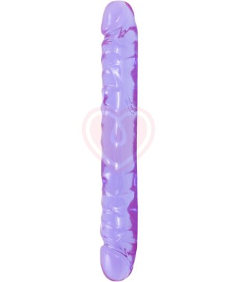 Двухсторонний фаллоимитатор Crystal Jellies 30 см фиолетовый