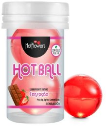 Масляный лубрикант в шариках Hot Ball Aromatic Клубника и шоколад