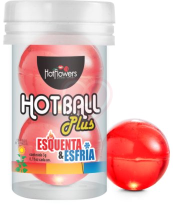 Масляный лубрикант в шариках Hot Ball Plus с охлаждающе-разогревающим эффектом