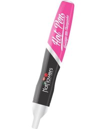 Ручка для рисования на теле Hot Pen со вкусом клубники с шампанским 35 г