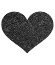 Наклейки для груди в форме сердечка Bijoux Indiscrets Flash Heart чёрные