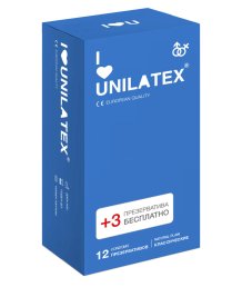 Презервативы Unilatex Natural Plain классические 12 шт