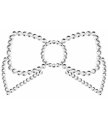 Украшение-бантик на грудь Bijoux Mimi Bow серебряное