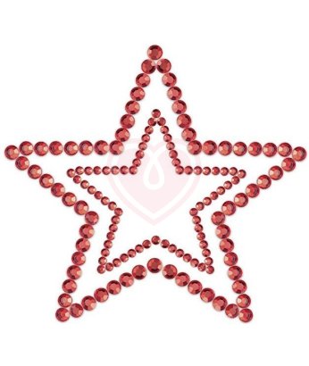 Украшение-звёздочка на грудь Bijoux Mimi Star красное