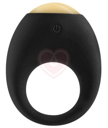 Эрекционное кольцо с подсветкой Luz Eclipse Vibrating Cock Ring чёрный