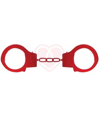 Металлические наручники Beginner's Handcuffs красные