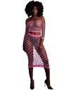 Топ и юбка в сетку Ouch Glow светящиеся в темноте розовый неон