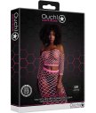 Топ и юбка в сетку Ouch Glow светящиеся в темноте розовый неон