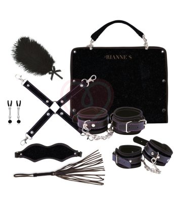 БДСМ-набор с сумочкой для хранения Rianne S Kinky Me Softly чёрный