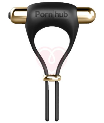 Эрекционное лассо для пениса Pornhub Tighten Up Cock Ring чёрно-золотое