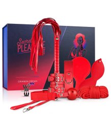 БДСМ-набор из 8 предметов Secret Pleasure Chest Crimson Dream красный