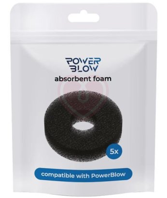 Комплект впитывающих насадок к мастурбатору Kiiroo Powerblow Absorbent Foam 5 шт чёрные