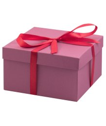 Подарочная коробка Мальва 19х19 см дымчато-розовая