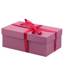Подарочная коробка Мальва 23х15 см дымчато-розовая