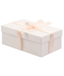 Подарочная коробка Милкшейк 23х15 см кремовая