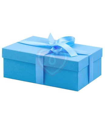 Подарочная коробка 23х15 см нежно-голубая