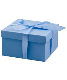 Подарочная коробка 17х17 см нежно-голубая