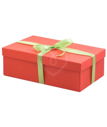 Подарочная коробка 32х21 см красная