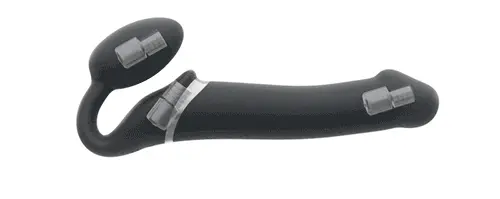 Безремневой страпон с вибрацией и пультом управления Strap-on-me M чёрный фото 14