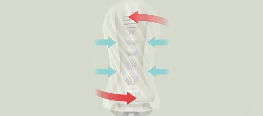 Мастурбатор Tenga FLEX Bubbly Blue голубой фото 4