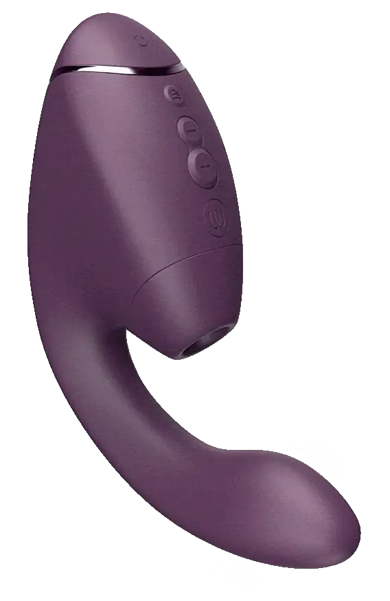 Вибратор с вакуумно-волновой стимуляцией клитора Womanizer Next Duo фиолетовый фото 3