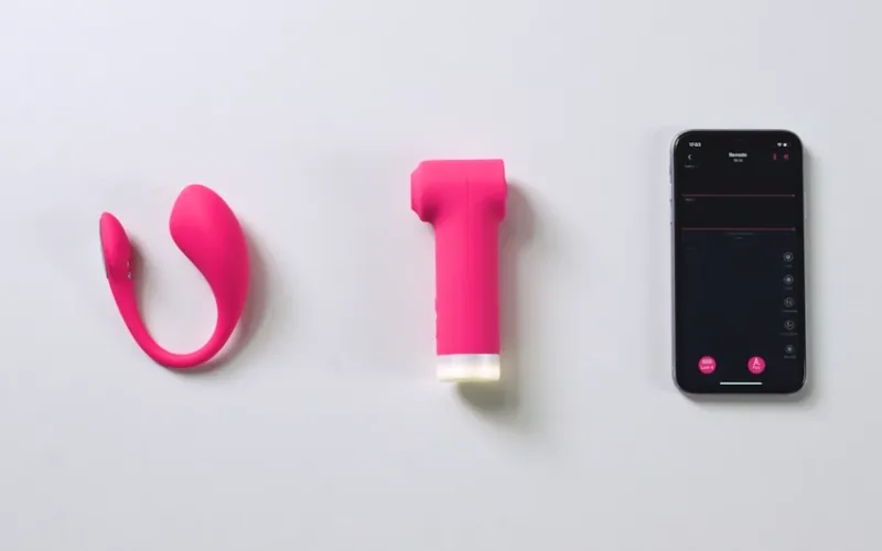 Вакуумный стимулятор клитора с двойной технологией Lovense Fizz розовый фото 7